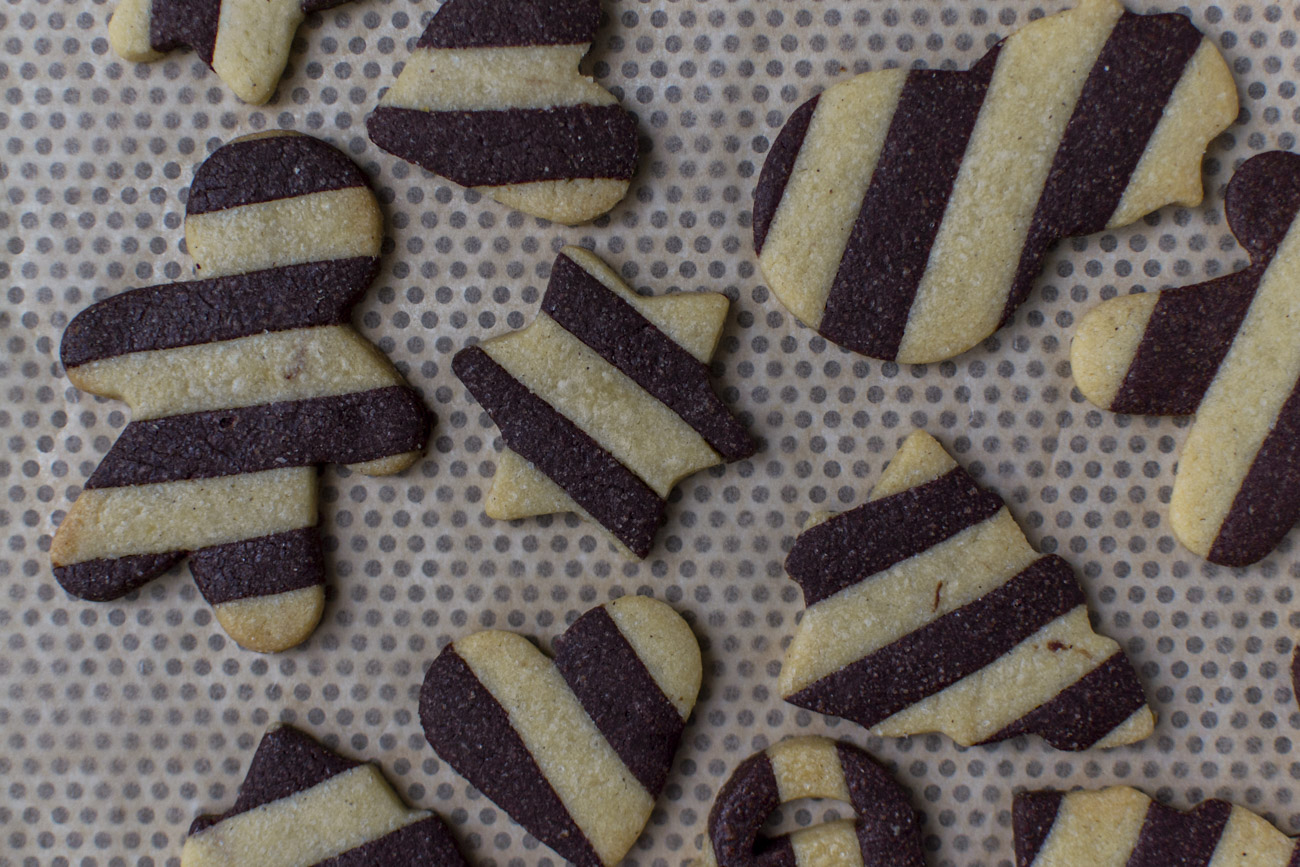 sablés spirales damiers